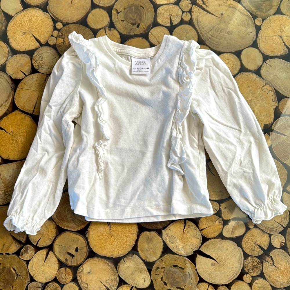 Zara top. Ruffles. 12-18 months